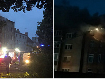 В Советске полыхнула крыша жилого дома (видео)