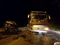 Польский туристический автобус попал в ДТП на ул. Дзержинского