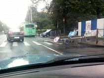 У БВМИ на Советском проспекте снесли светофор