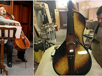 В Калининграде сделали первую в мире янтарную электровиолончель (фото)