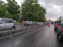 В Калининграде возникли пробки на перекрёстке Литовского вала и Московского проспекта 