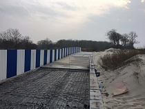 В Зеленоградске вдоль авандюны строят велодорожку