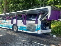 Появилось видео с места ДТП с автобусом под Янтарным