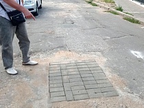 В Советске решили латать дороги только плиткой