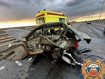 На окружной Калининграда «Черри» с детьми превратился в груду металла 