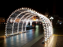 Вандалы выкрутили 16 лампочек из новогодних конструкций на площади Победы