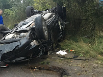 В Багратионовске у кладбища перевернулся автомобиль (карта)