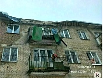 Дом в Гурьевском районе начал разваливаться сверху