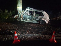 Водитель погиб в горящем автомобиле по пути в Неман