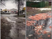 Тлен и безысходность: улицу в Калининграде отремонтировали мусором