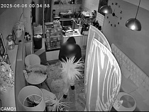 Невменяемый идиот проник в кофейню в Калининграде (видео)