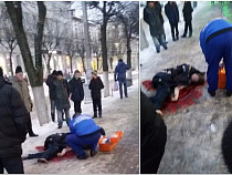 24-летний парень выпал из окна в Советске (фото очевидца)